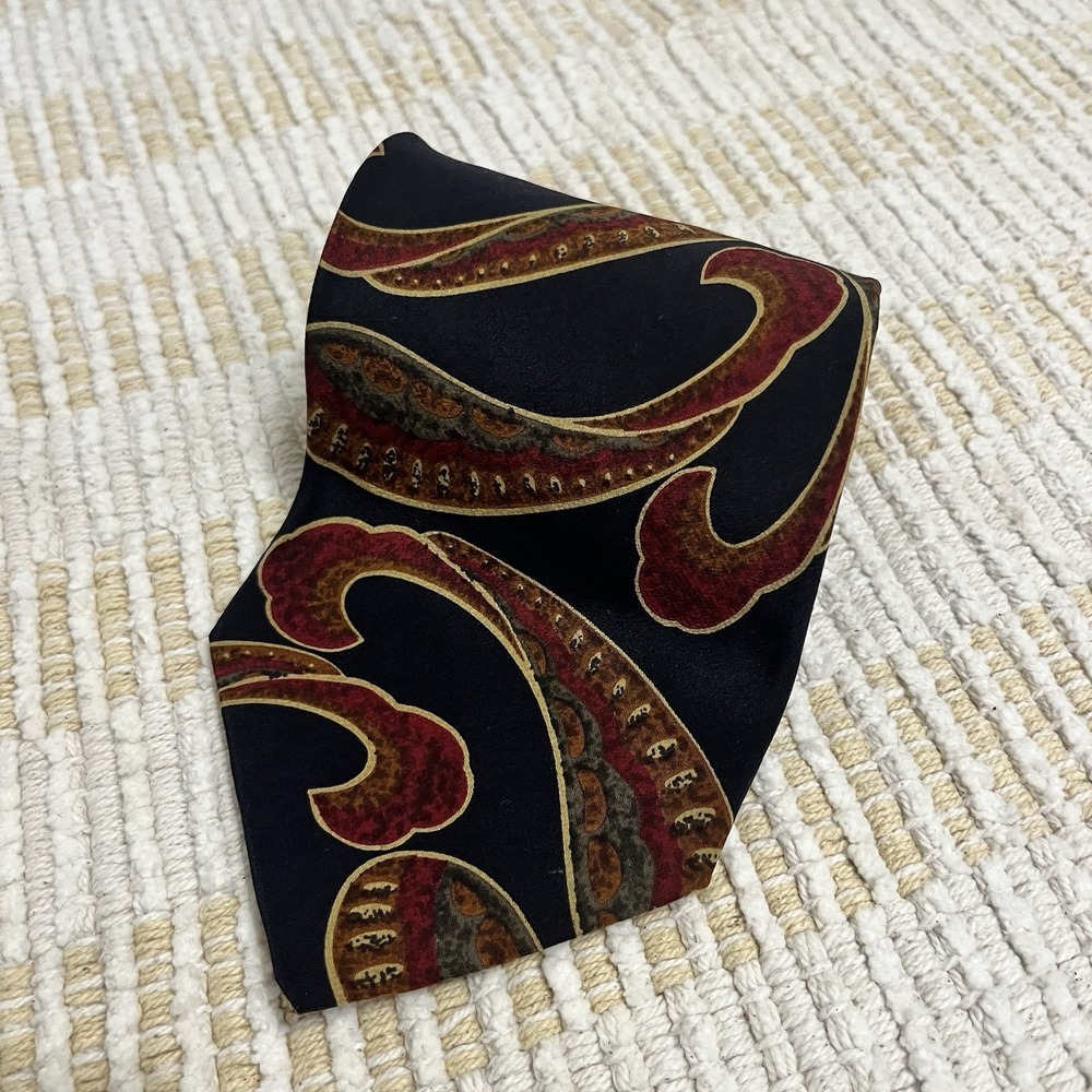 Como Collezione Men's‎ Paisley 100% Silk Handmade Business Formal Necktie